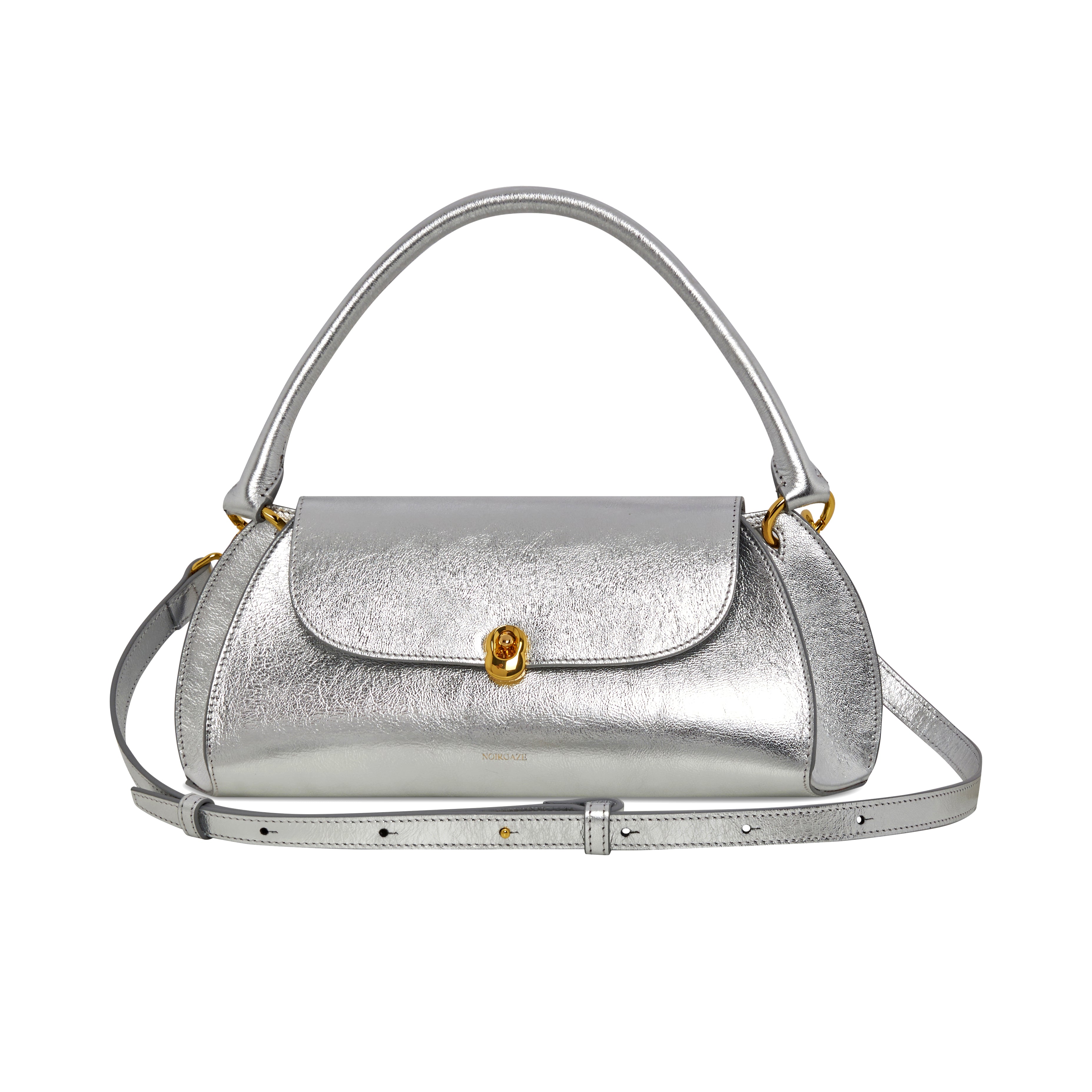 Gray NGIL Faux Leather Scallop Fashion Bag